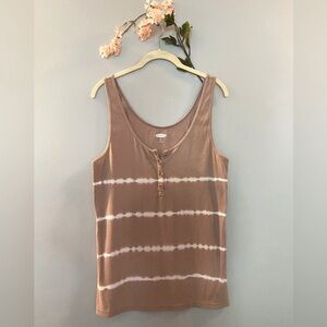 Tie Dye Tank Top | Tan colour tank top | Earth tone | summer tank